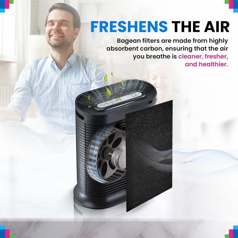 Bagean Cut to Fit Activated Carbon Filter Sheet 16” x 48” - Activated Carbon Air Filter for Air Purifiers Window AC Air Vent And More - Charcoal Filters Effectively Remove Odors & Freshens the Air (2-Pack) - Image 5